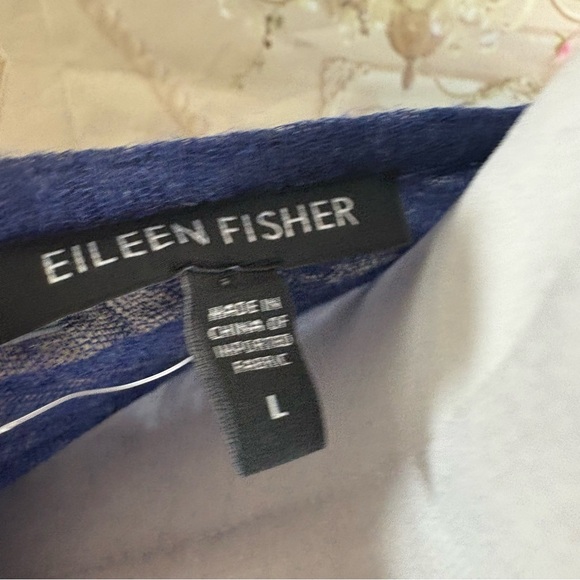 NEW Eileen Fisher Wool Blend Cardi Women's Navy Button Down Cardigan - Picture 10 of 11
